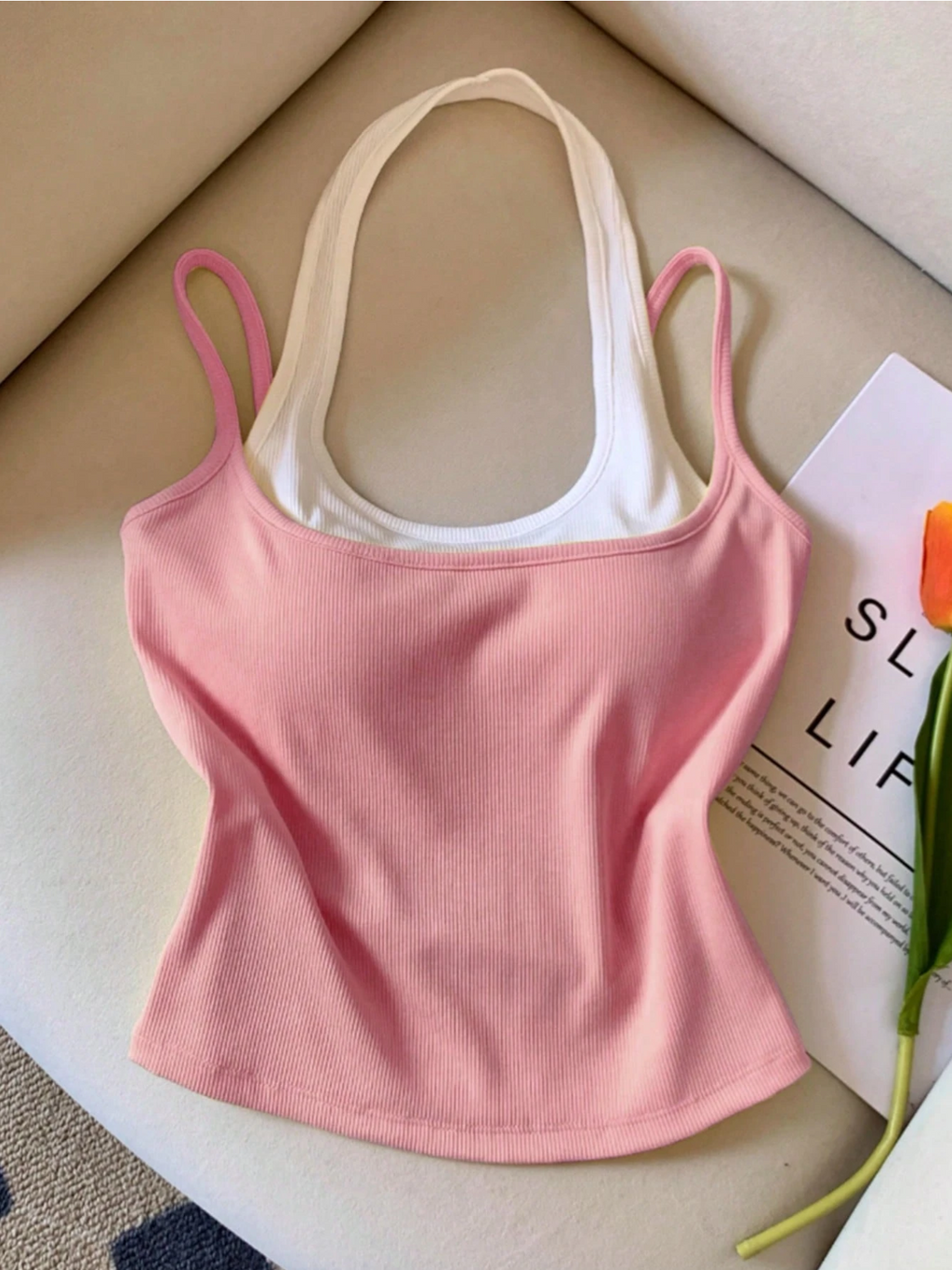 Duo-Tone Rib Cami Elitaire