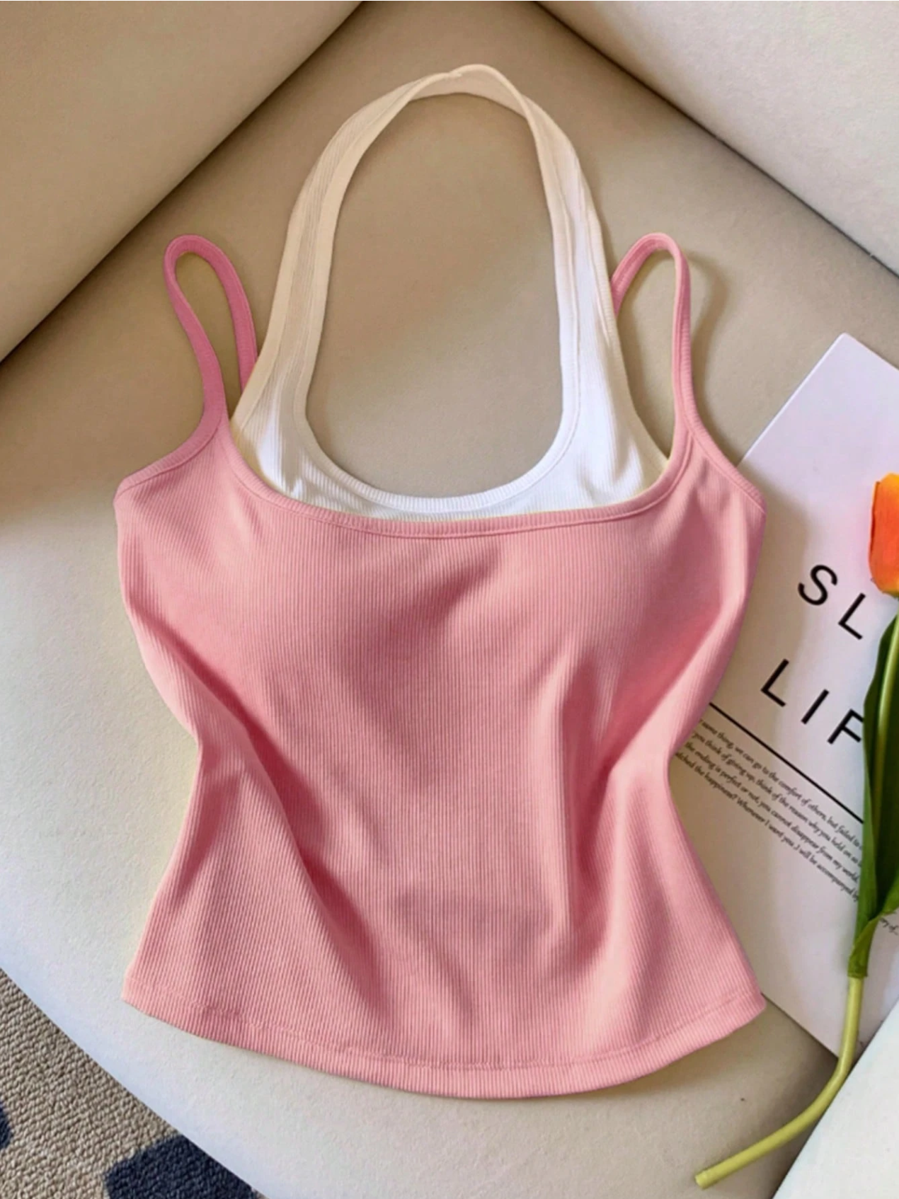 Duo-Tone Rib Cami Elitaire