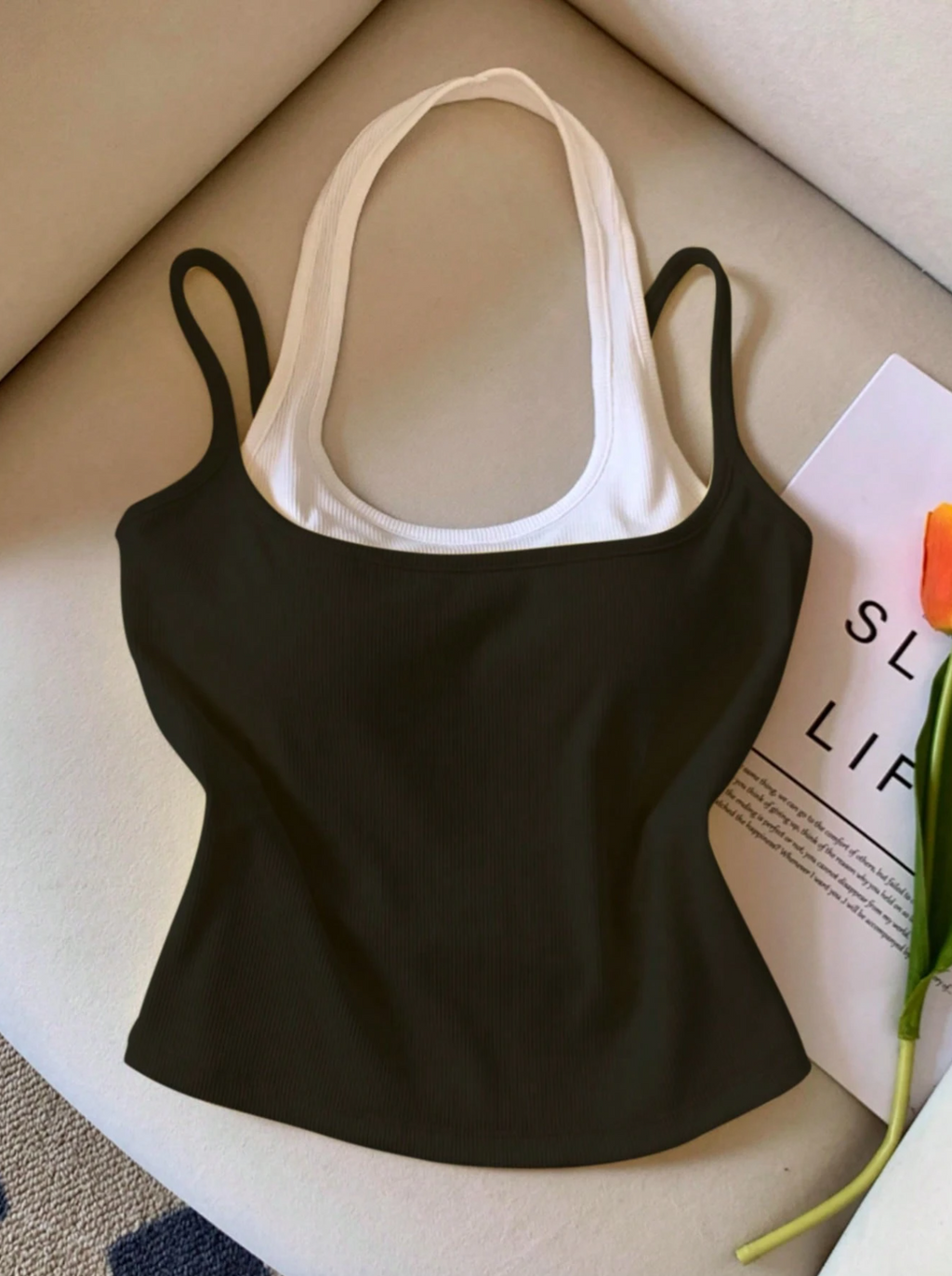 Duo-Tone Rib Cami Elitaire