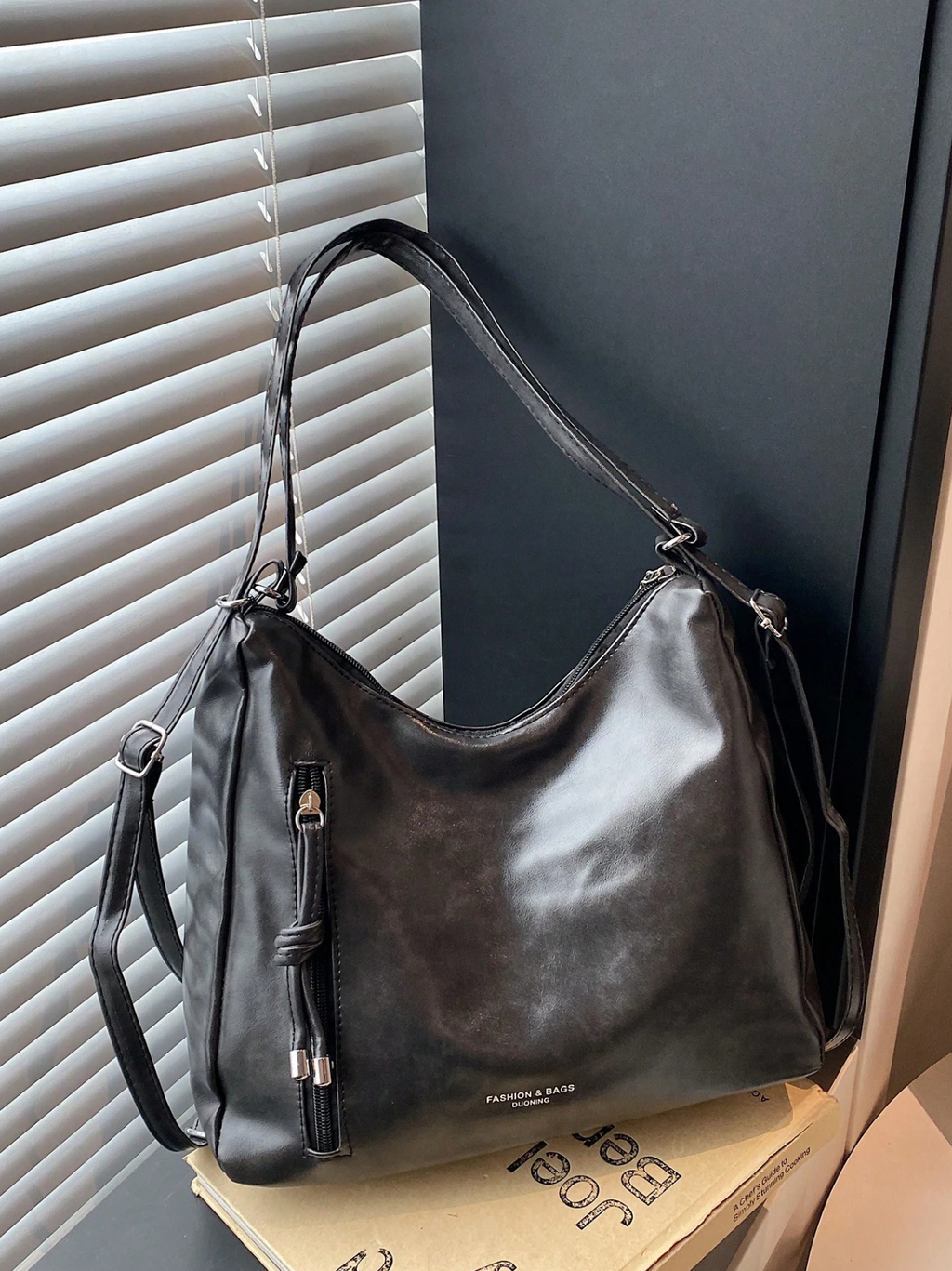 The Angled Zip Convertible Tote Elitaire