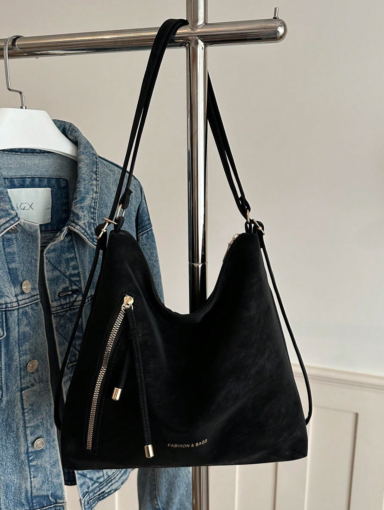 The Angled Zip Convertible Tote Elitaire