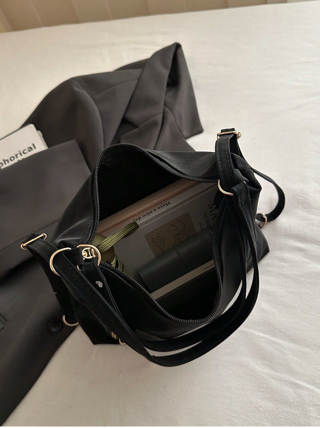 The Angled Zip Convertible Tote Elitaire