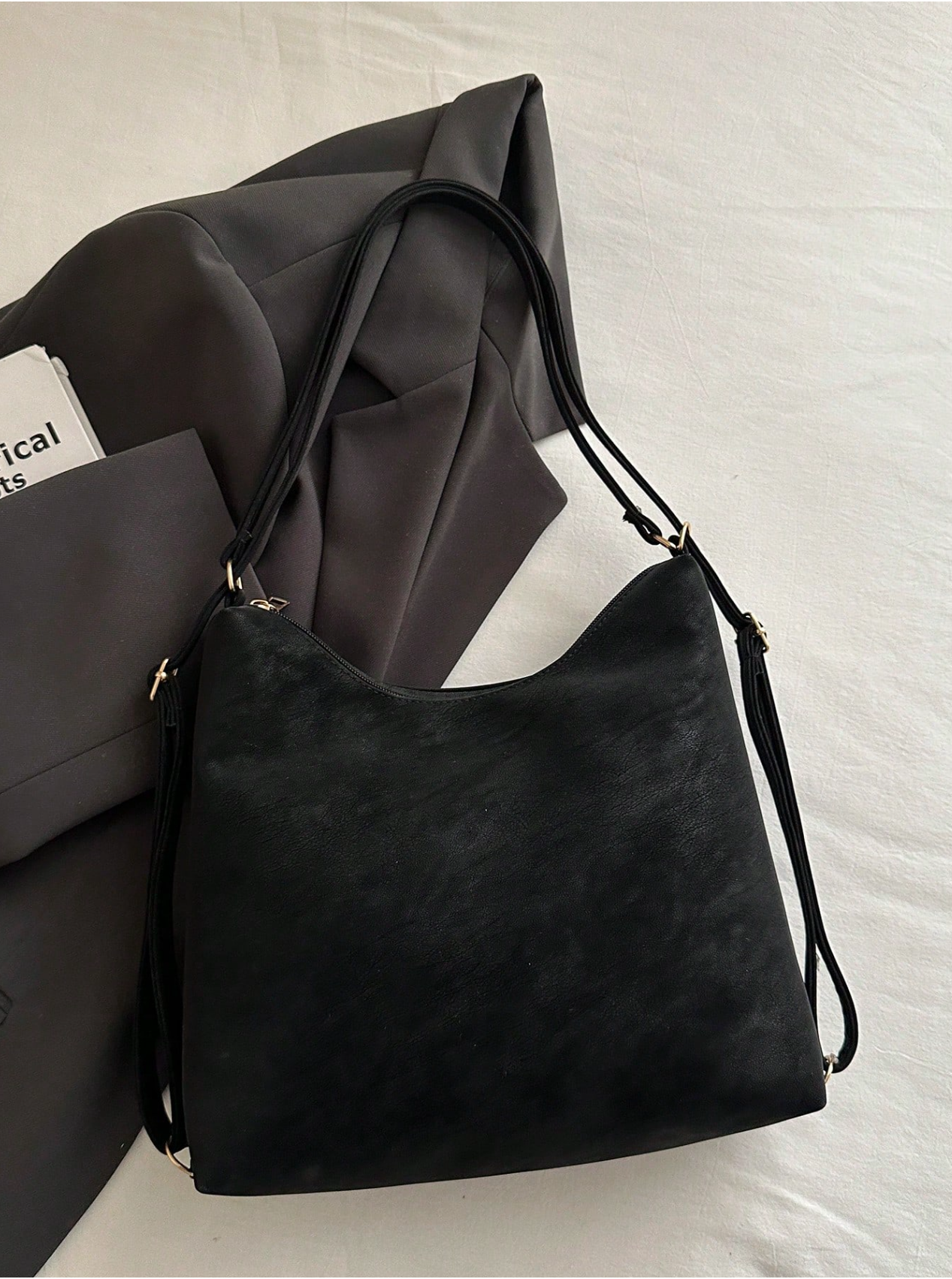 The Angled Zip Convertible Tote Elitaire