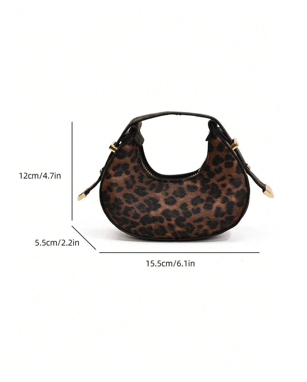 Leopard Lux Crescent Bag Elitaire