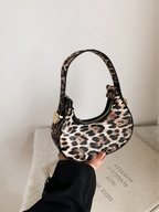 Leopard Lux Crescent Bag Elitaire