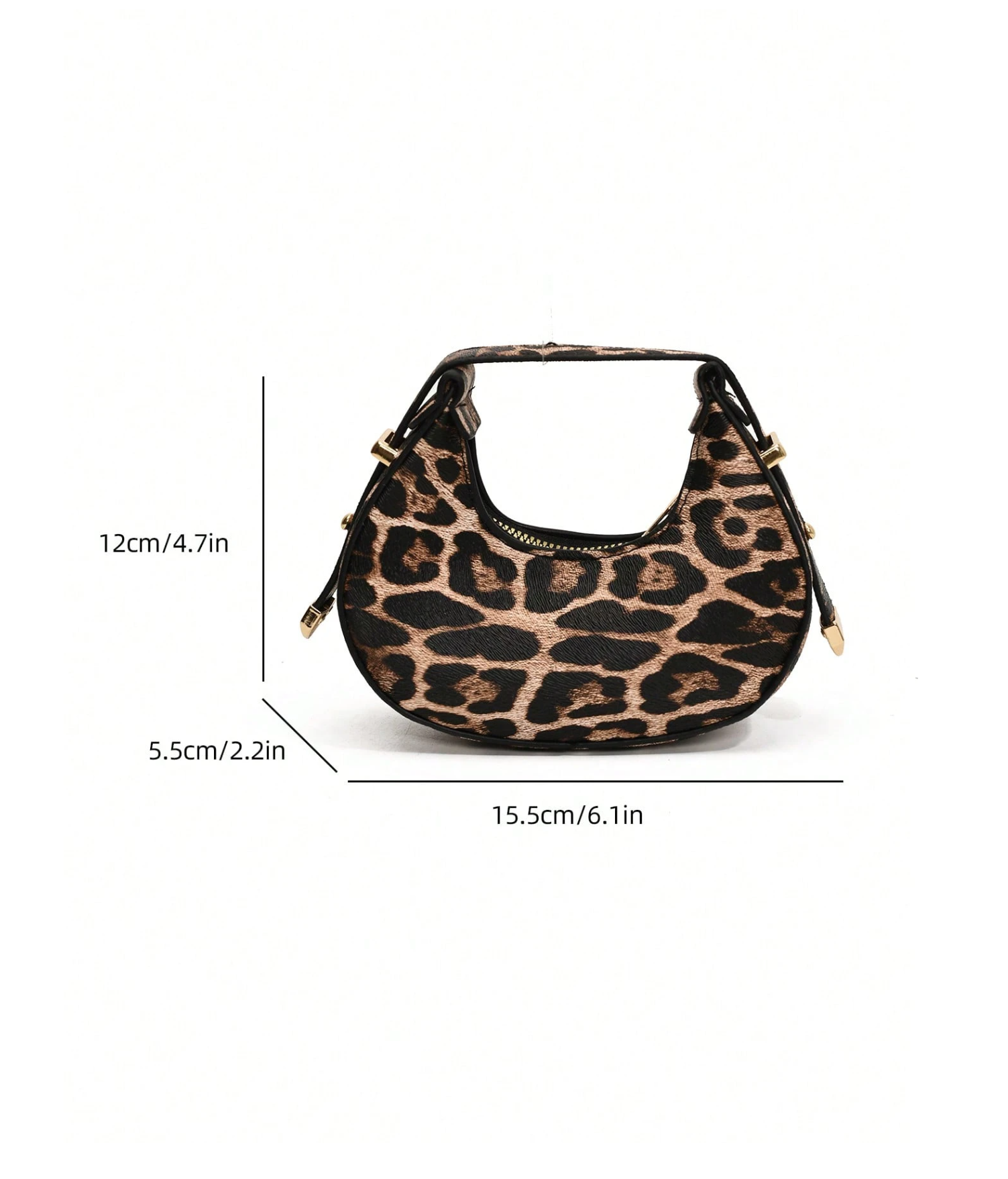 Leopard Lux Crescent Bag Elitaire