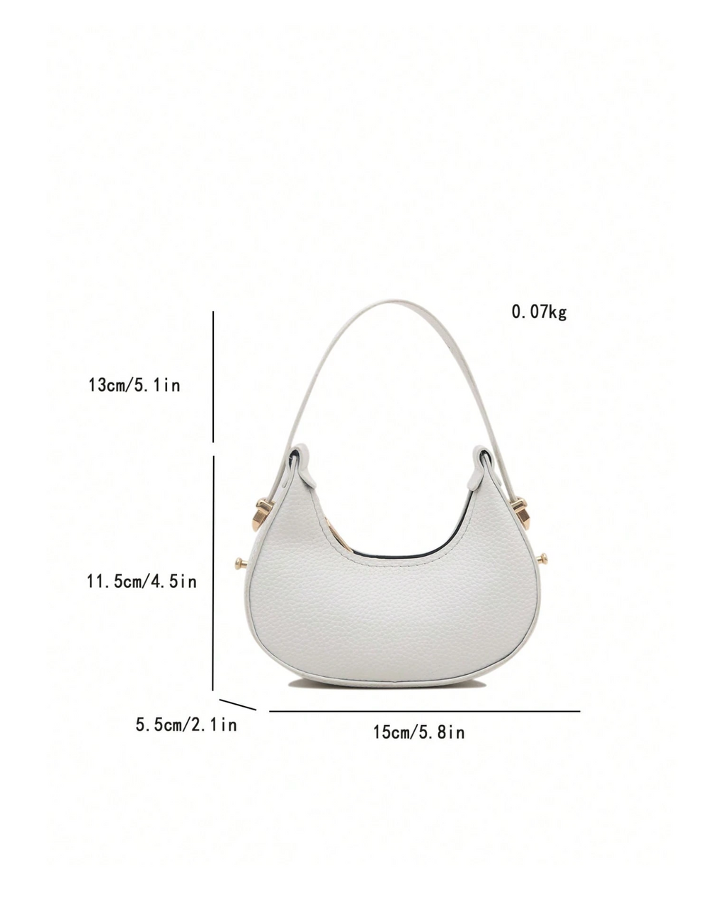 Pebbled Crescent Bag Elitaire