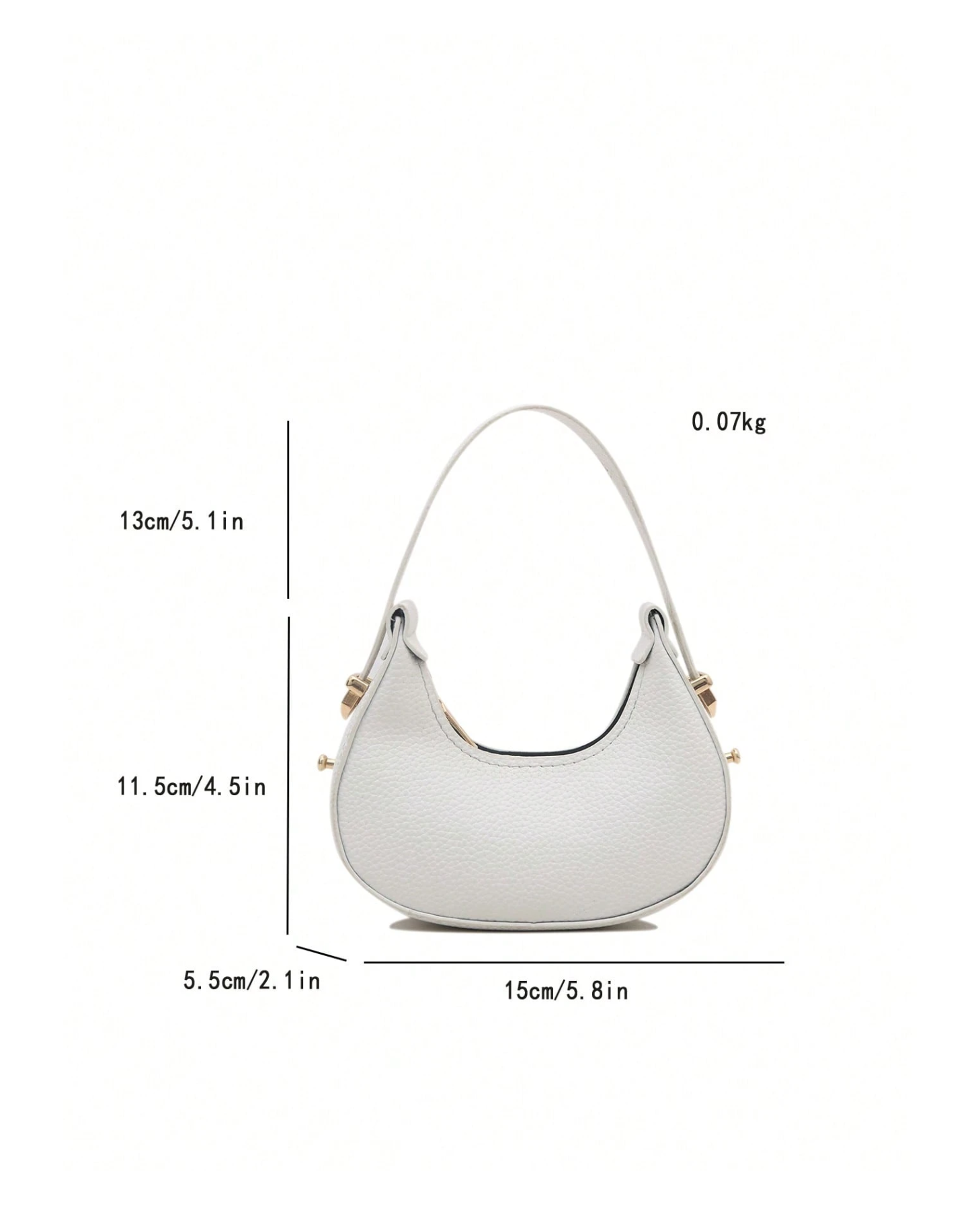 Pebbled Crescent Bag Elitaire