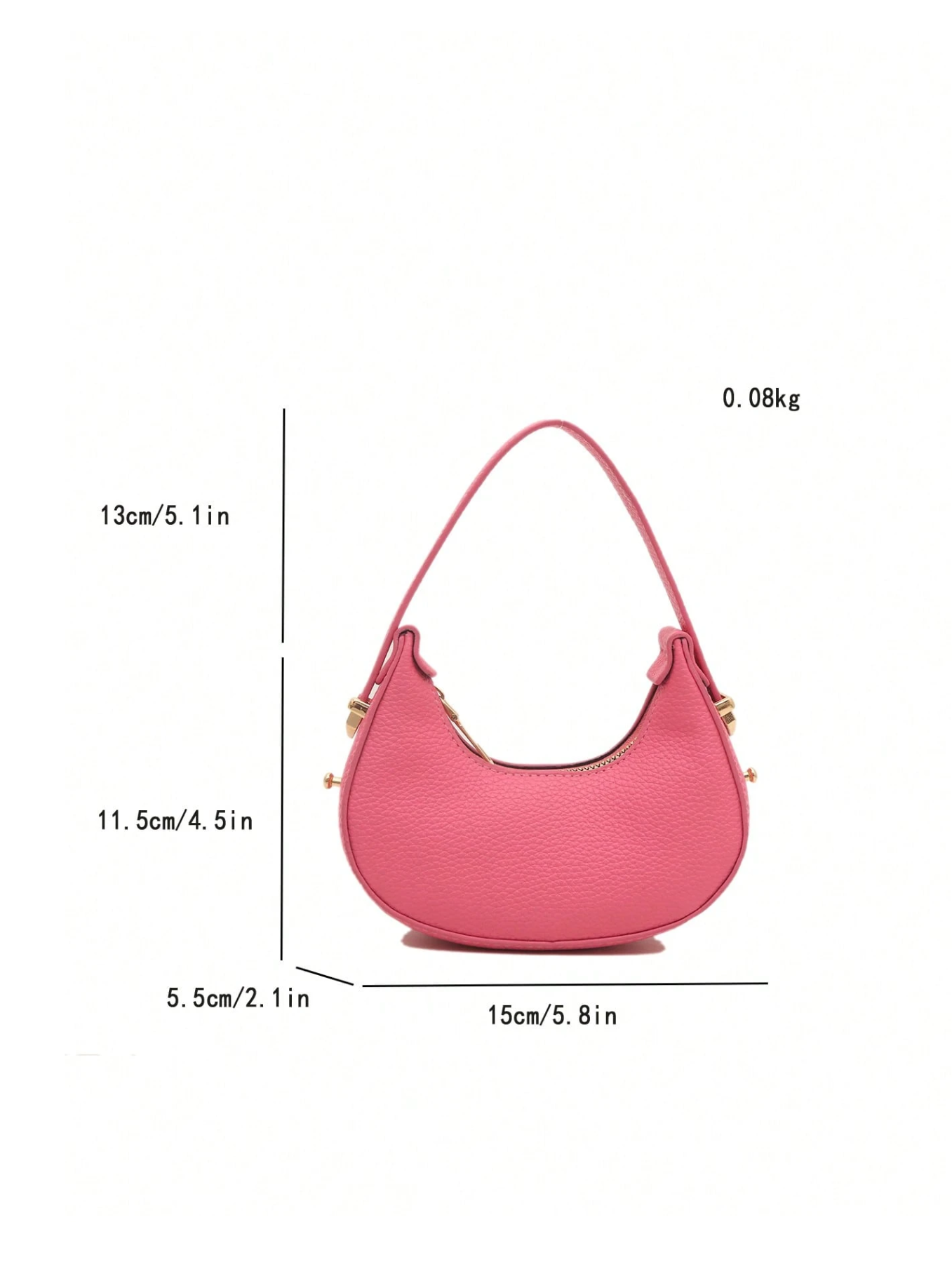 Pebbled Crescent Bag Elitaire