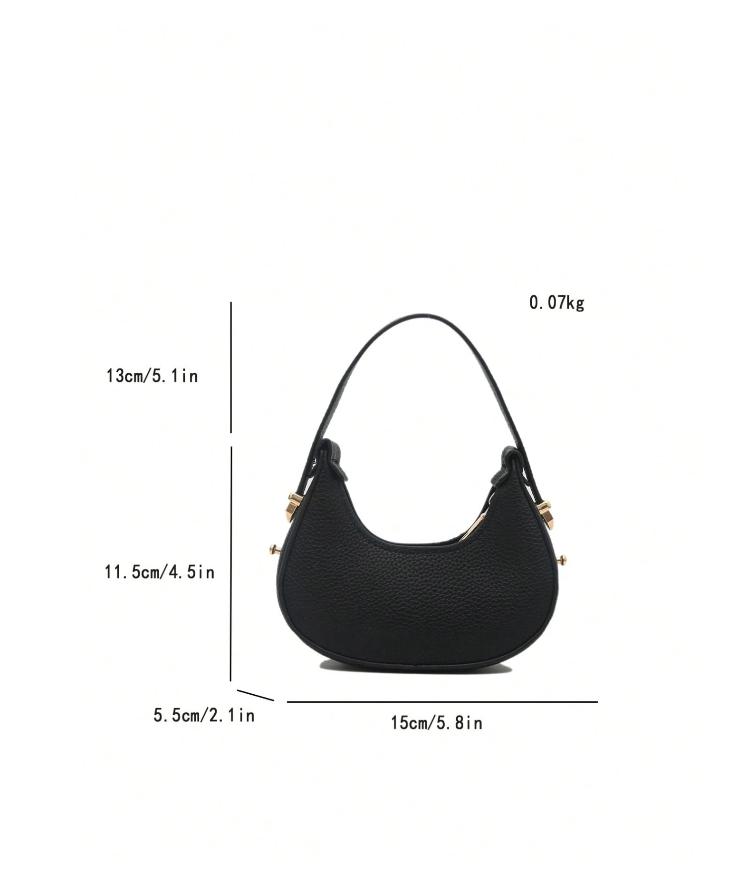 Pebbled Crescent Bag Elitaire
