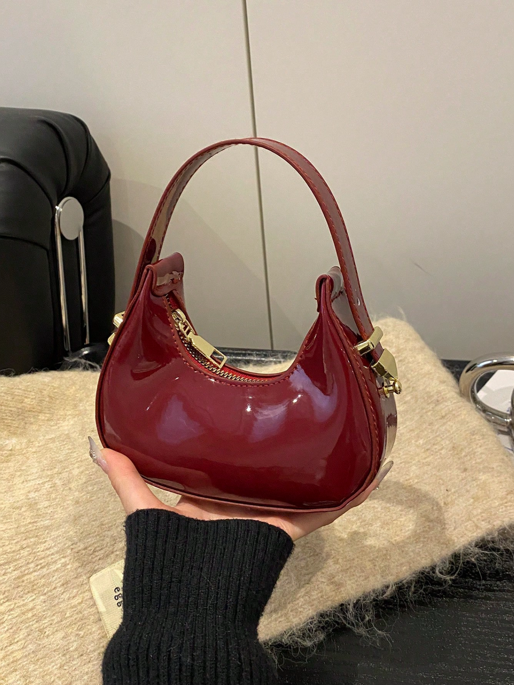 Gloss Crescent Bag Elitaire