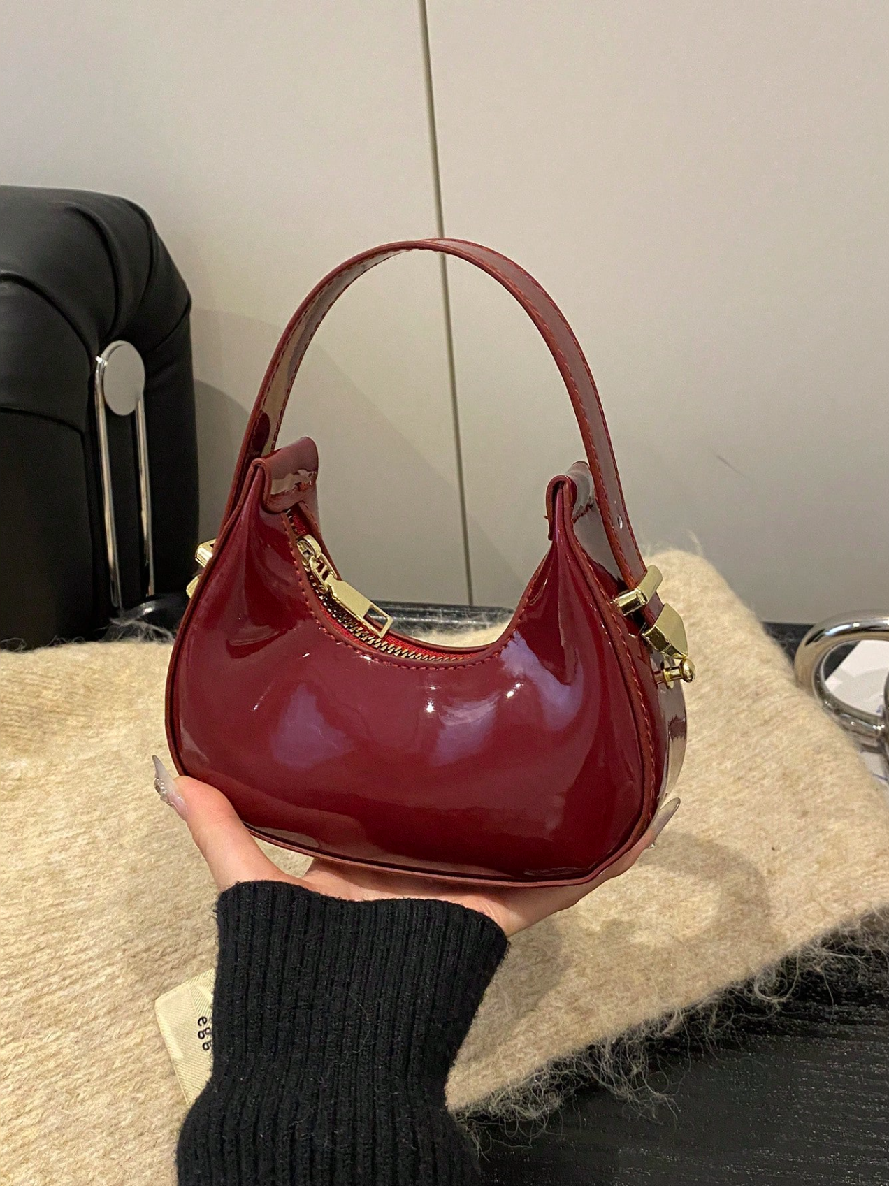 Gloss Crescent Bag Elitaire