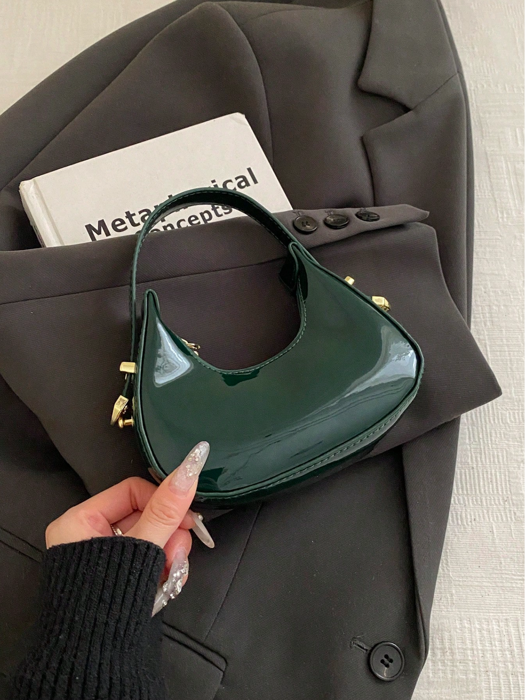 Gloss Crescent Bag Elitaire