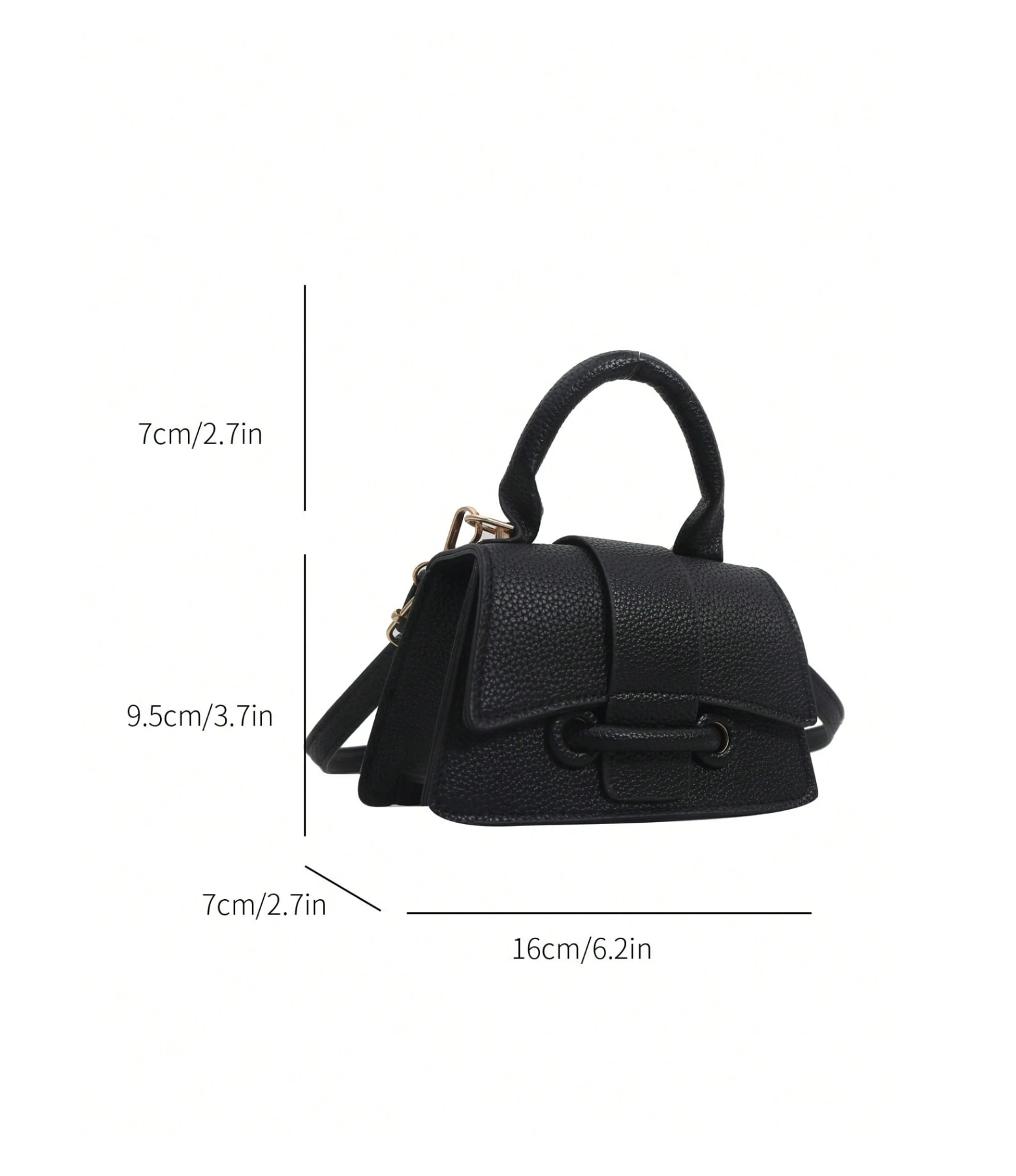 Pebbled Trapezoid Bag Elitaire