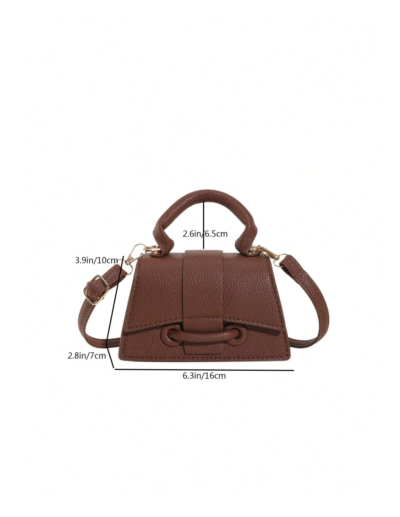 Pebbled Trapezoid Bag Elitaire