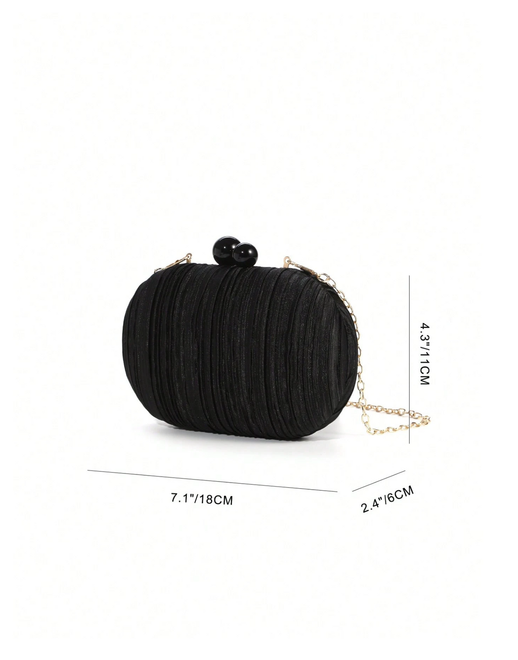 Pleated Satin Clutch Elitaire