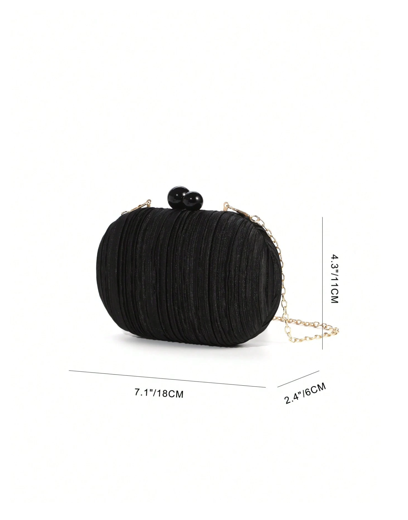 Pleated Satin Clutch Elitaire