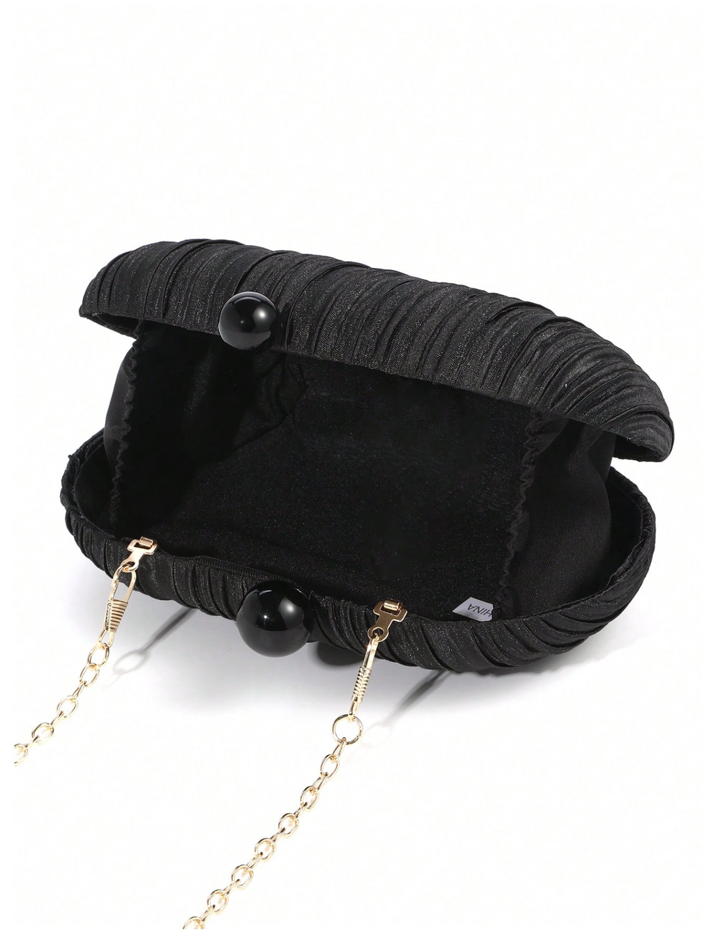 Pleated Satin Clutch Elitaire