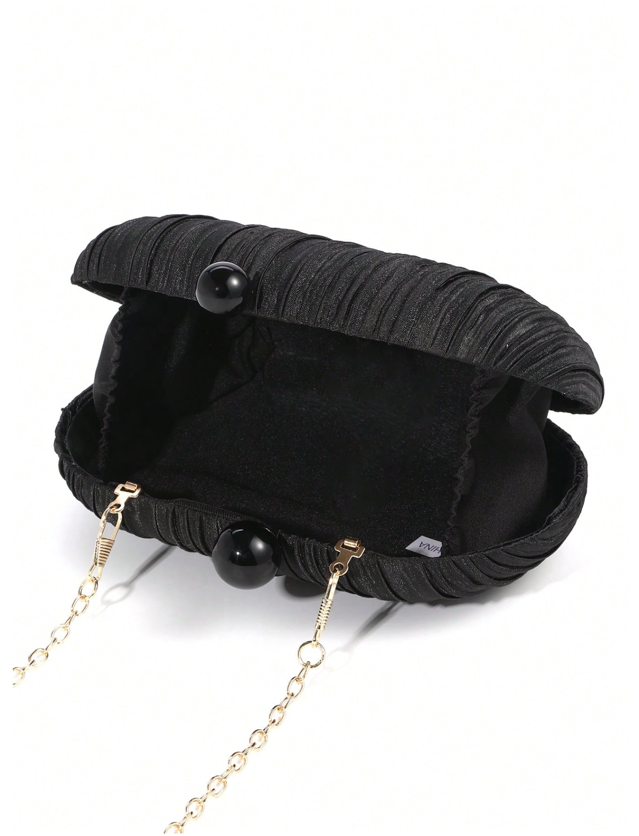 Pleated Satin Clutch Elitaire