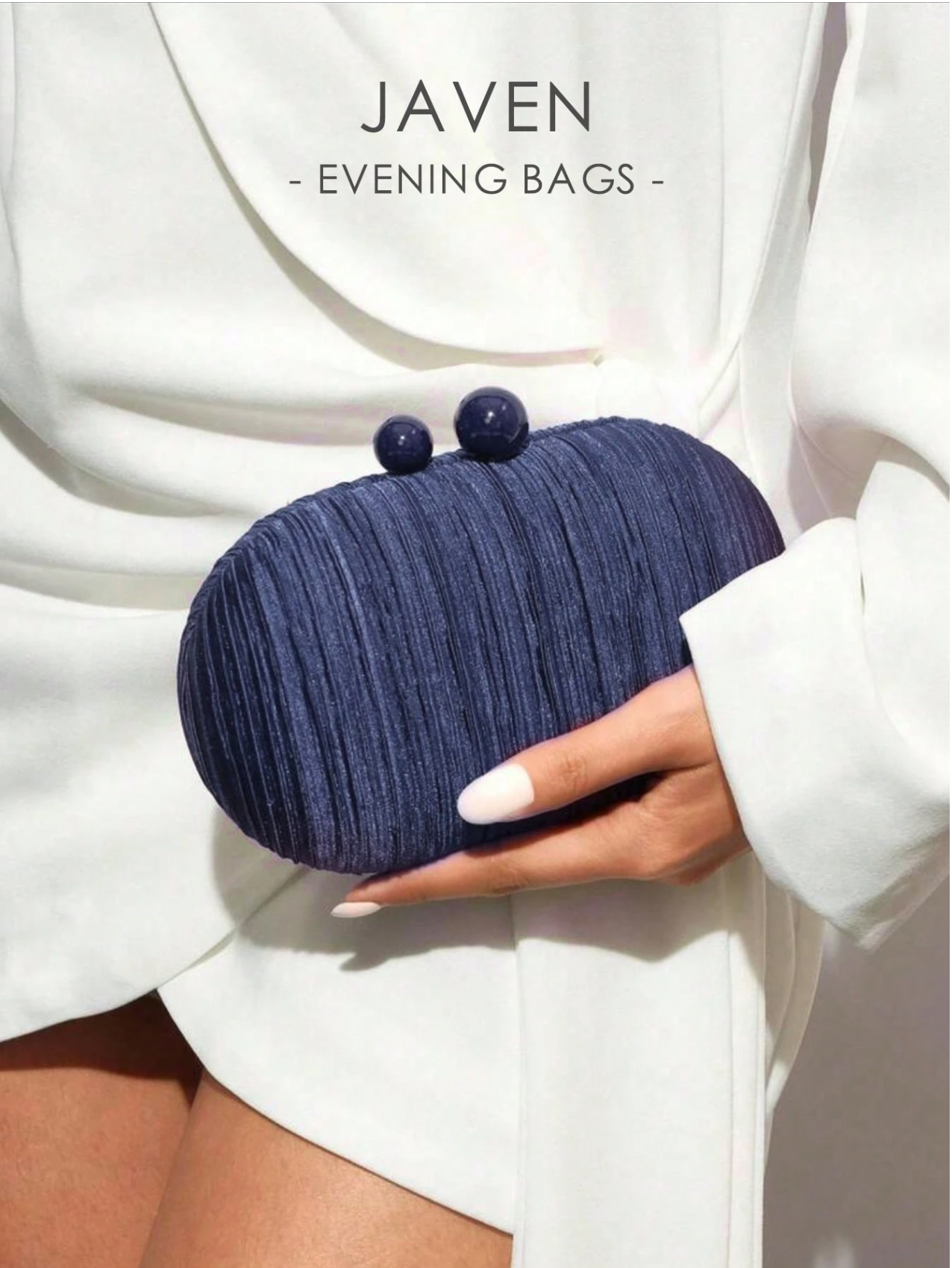 Pleated Satin Clutch Elitaire