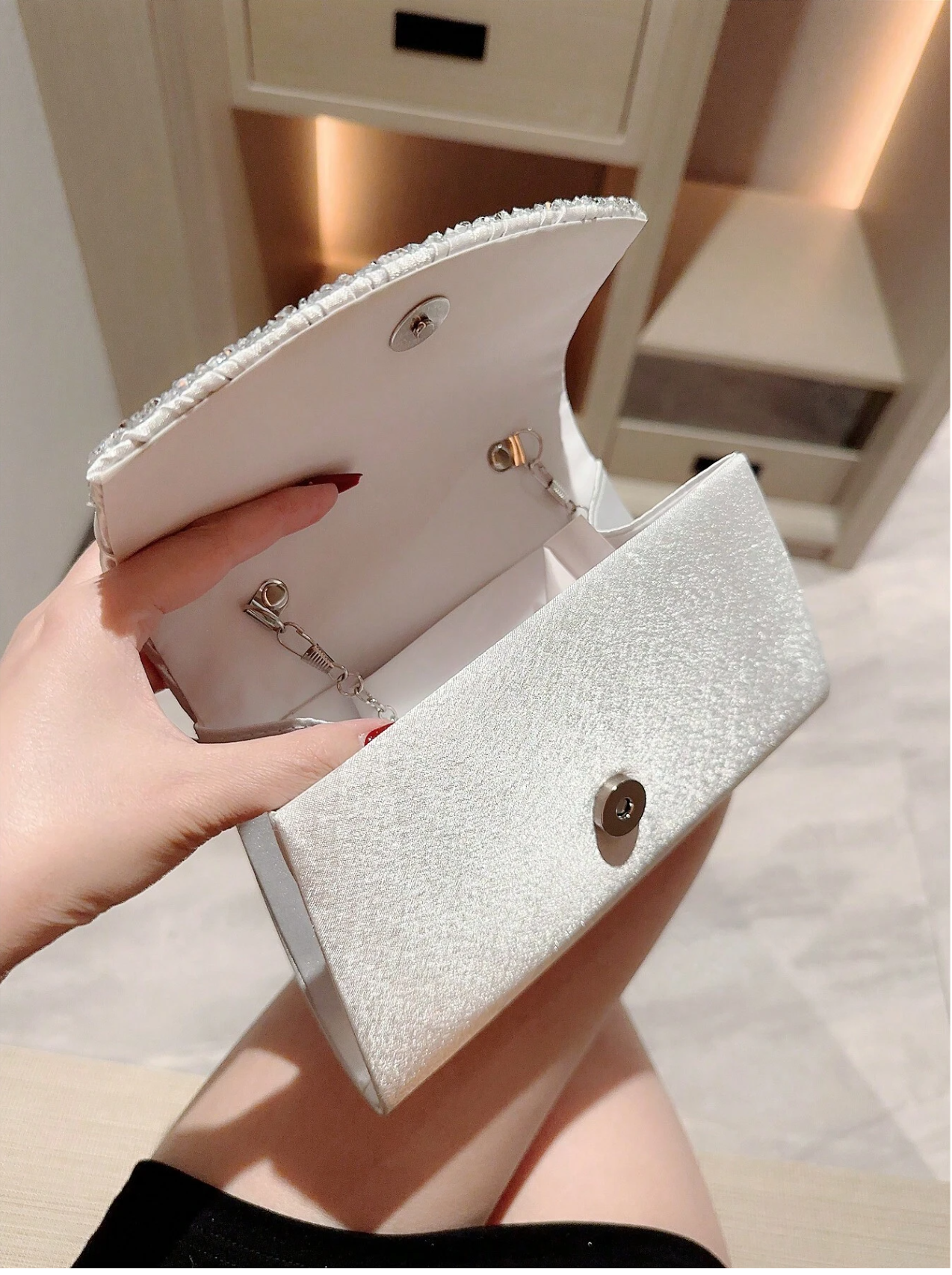 Luminous Pleated Clutch Elitaire