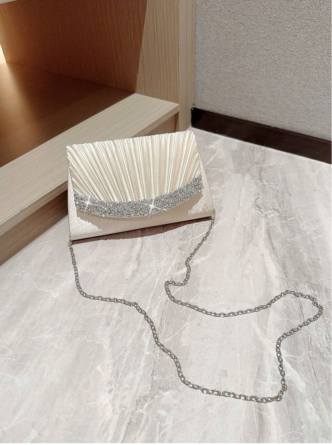 Luminous Pleated Clutch Elitaire