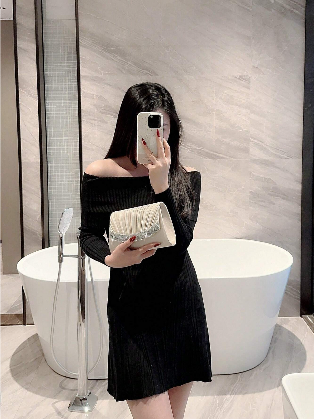 Luminous Pleated Clutch Elitaire