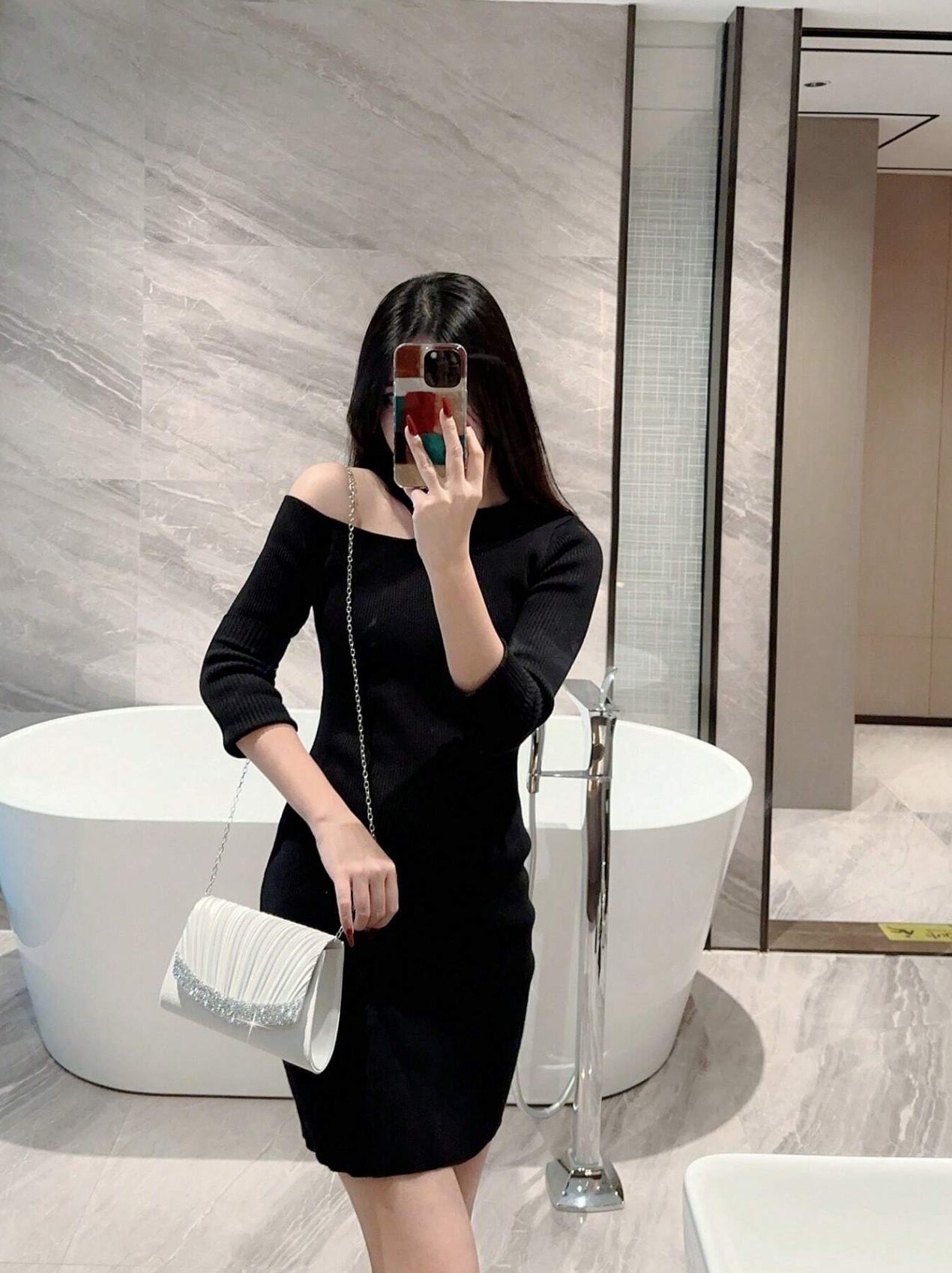 Luminous Pleated Clutch Elitaire