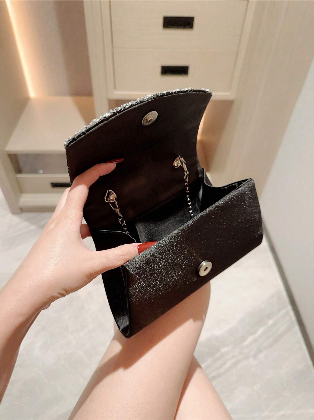 Luminous Pleated Clutch Elitaire