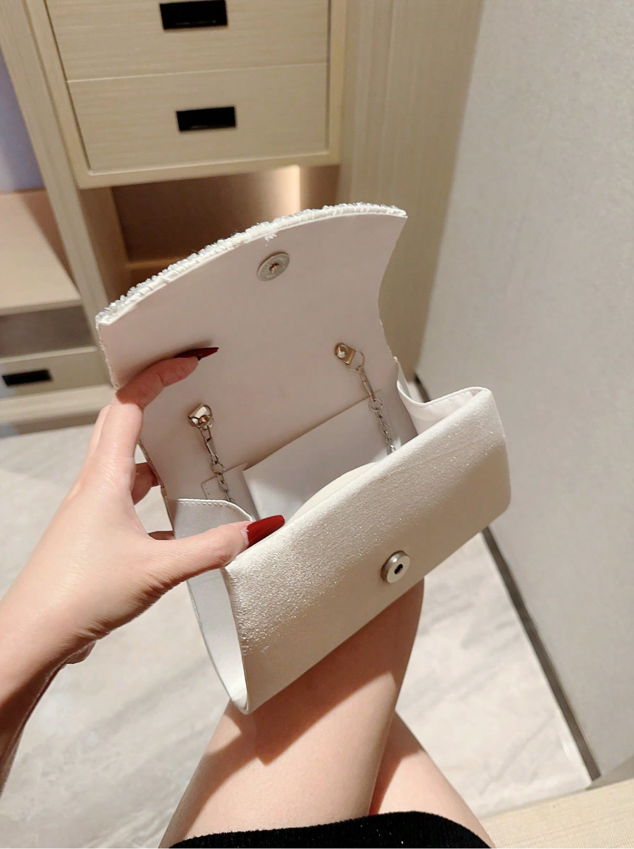 Luminous Pleated Clutch Elitaire