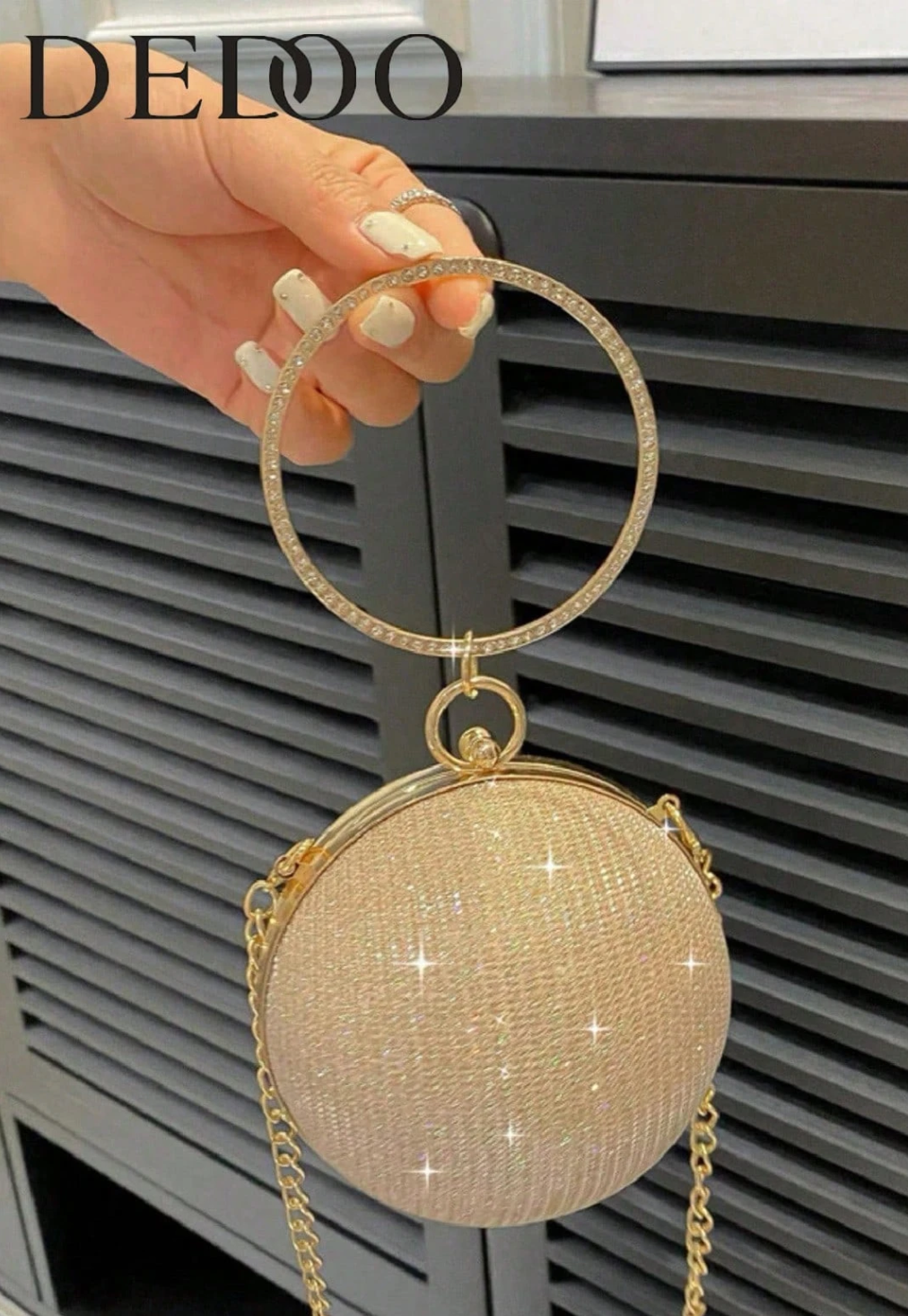 Orb Rhinestone Clutch Elitaire