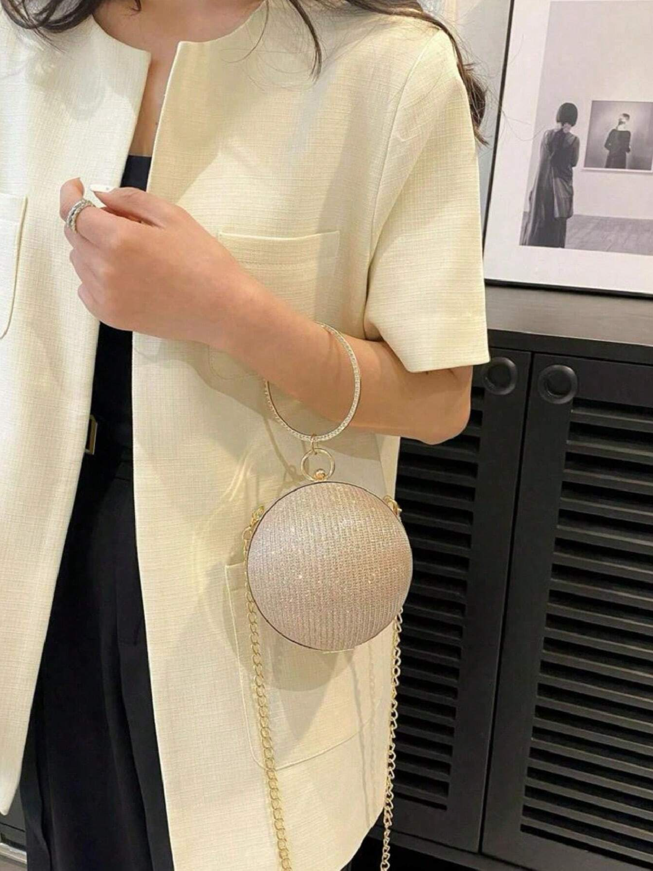 Orb Rhinestone Clutch Elitaire