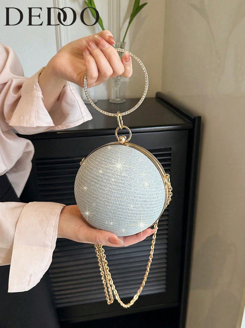 Orb Rhinestone Clutch Elitaire
