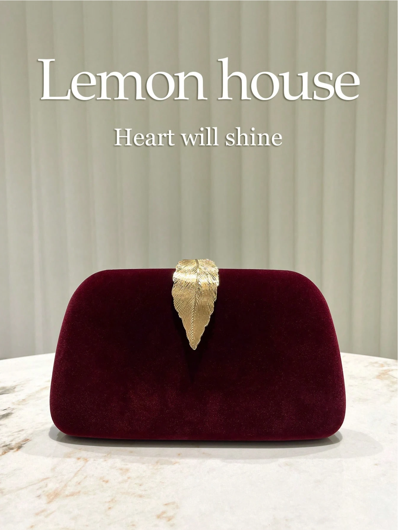 Leaf Velvet Clutch Elitaire
