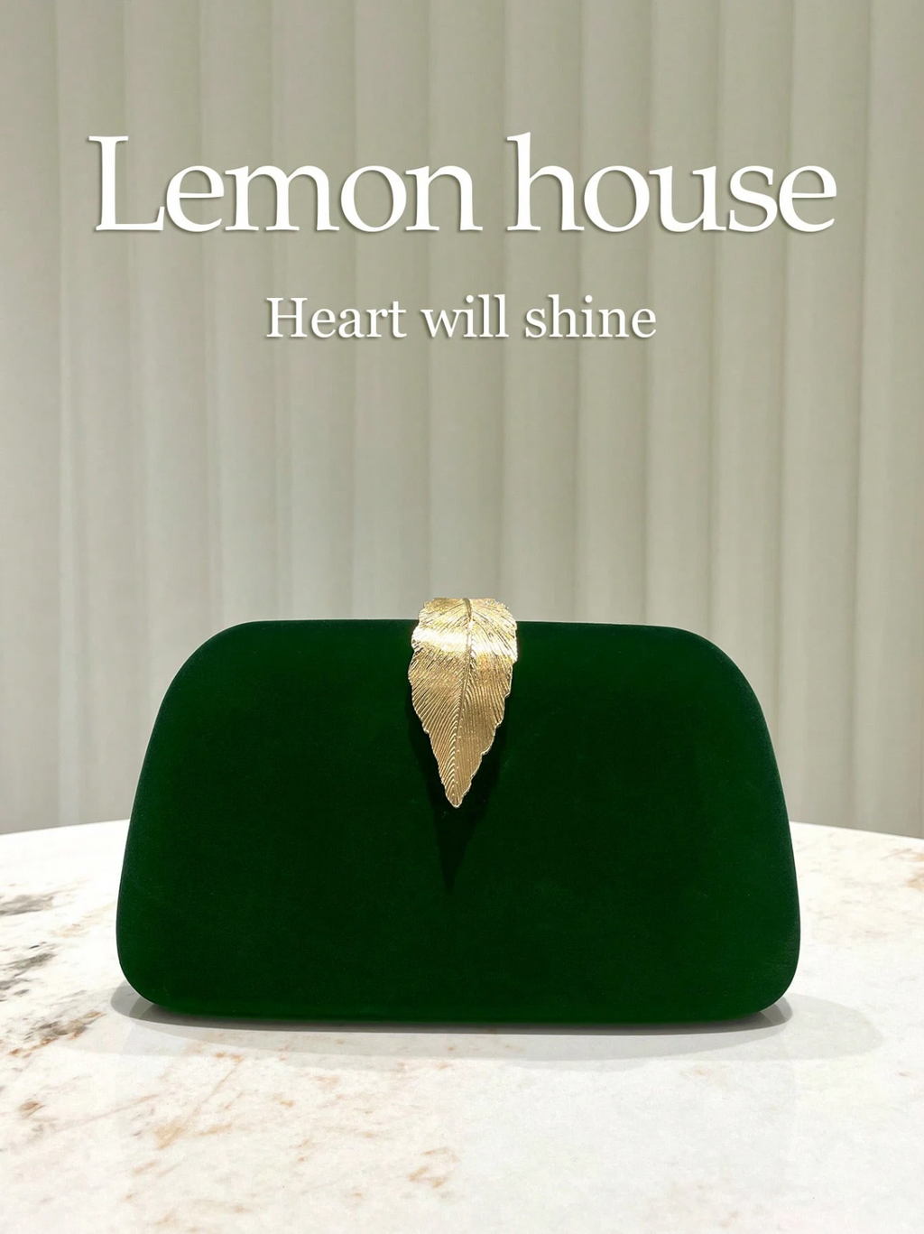 Leaf Velvet Clutch Elitaire