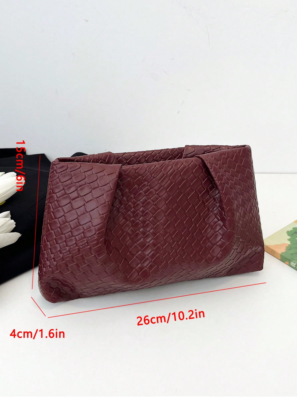 Textured Pleated Clutch Elitaire