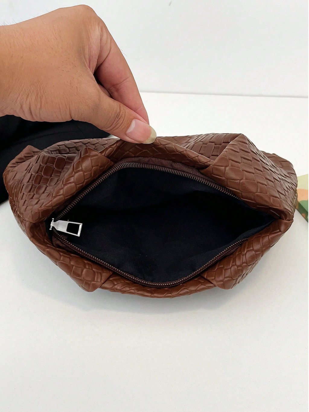 Textured Pleated Clutch Elitaire