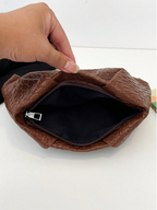 Textured Pleated Clutch Elitaire