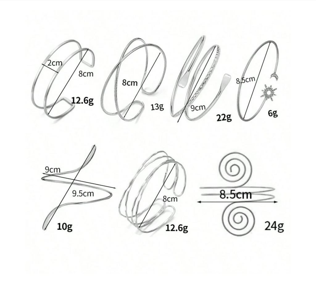 7 Pcs/Set Silver Armet Set Elitaire