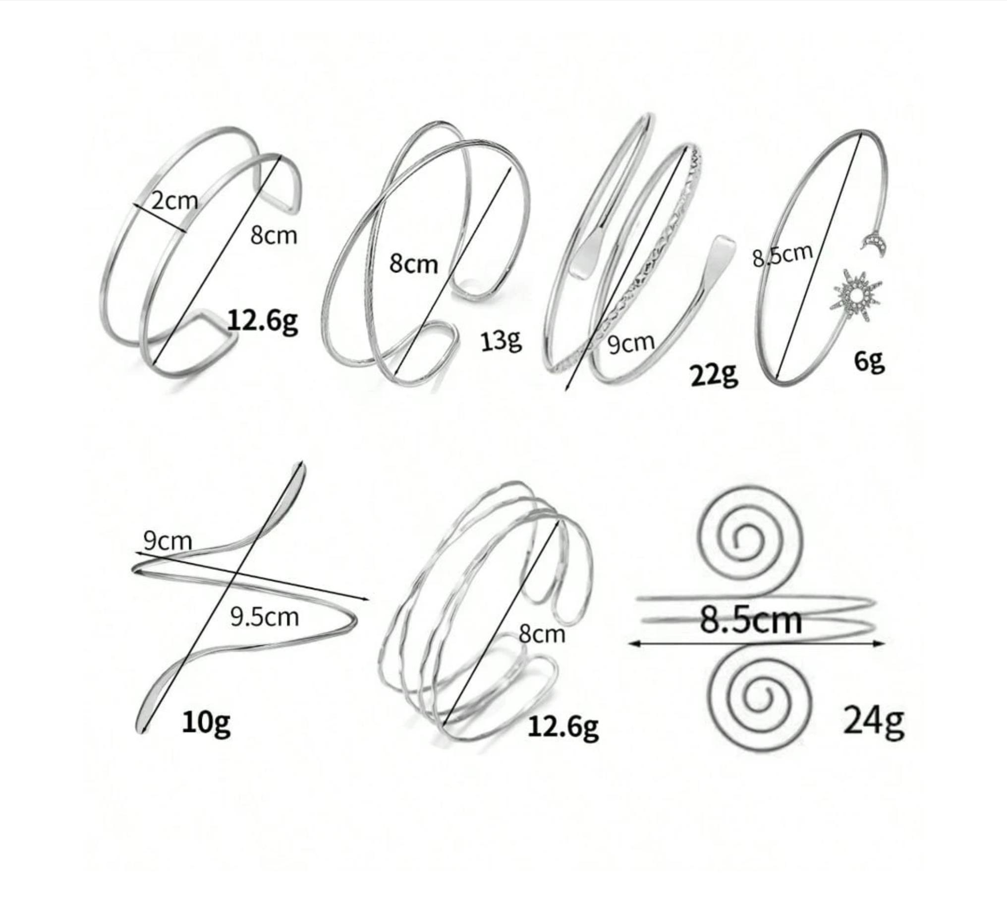 7 Pcs/Set Silver Armet Set Elitaire