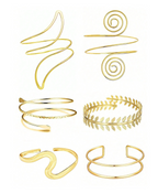 6 Pcs/Set Gold Armlet Set Elitaire
