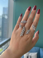 Zirconia Leaf Wrap Elitaire