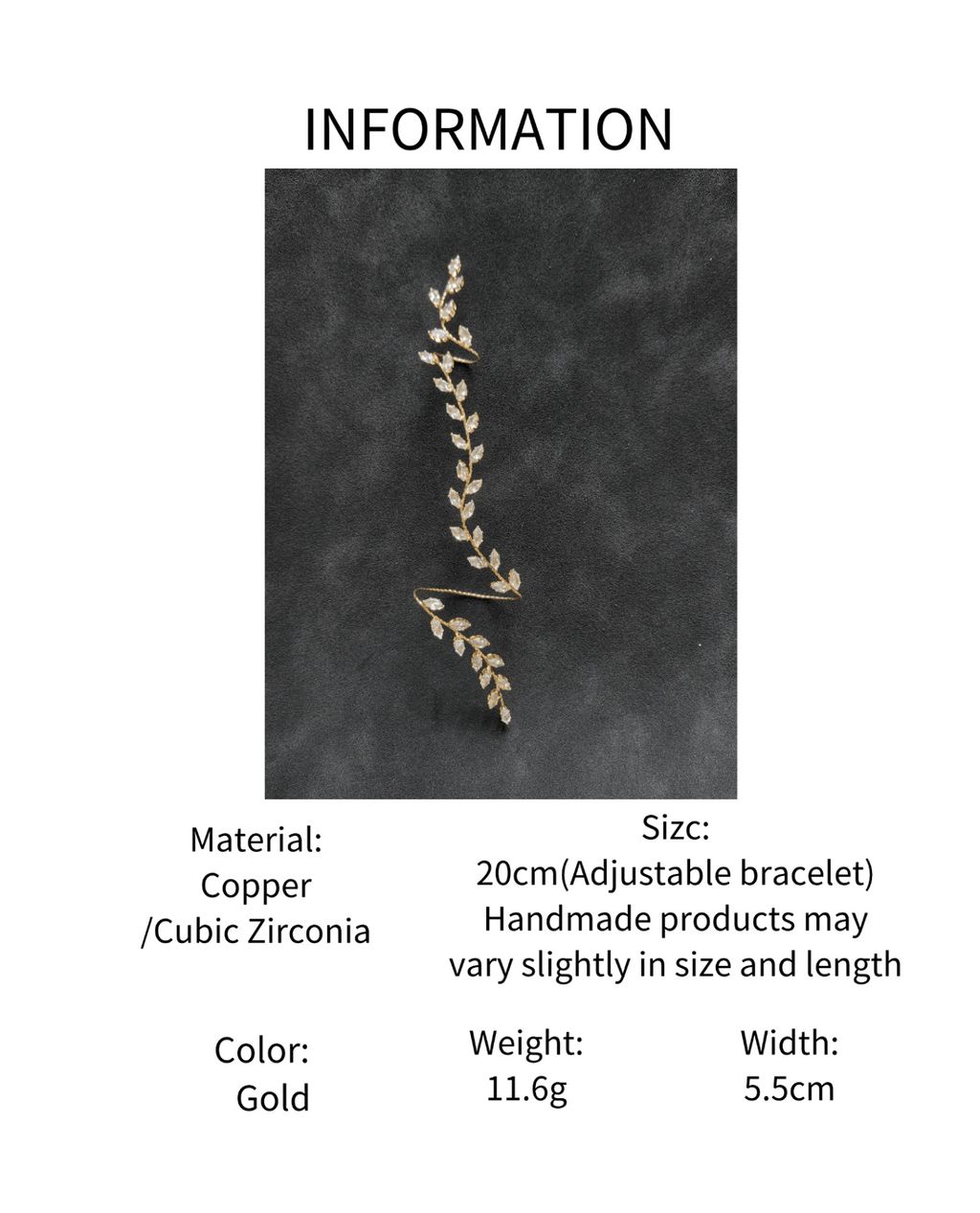 Zirconia Vine Hand Wrap Elitaire