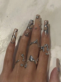 4 Pcs Drip Rings Set Elitaire