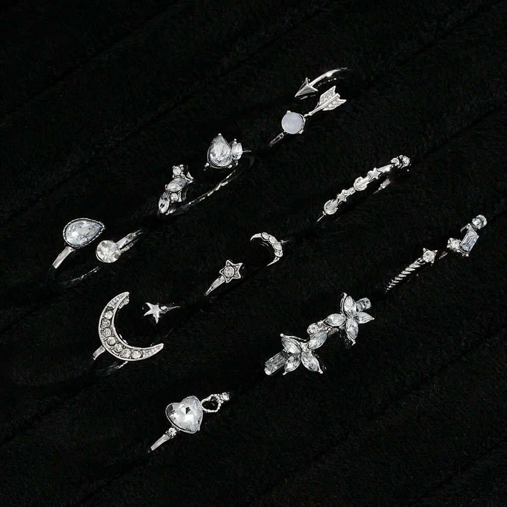 9 Pcs Mystic Ring Set Elitaire