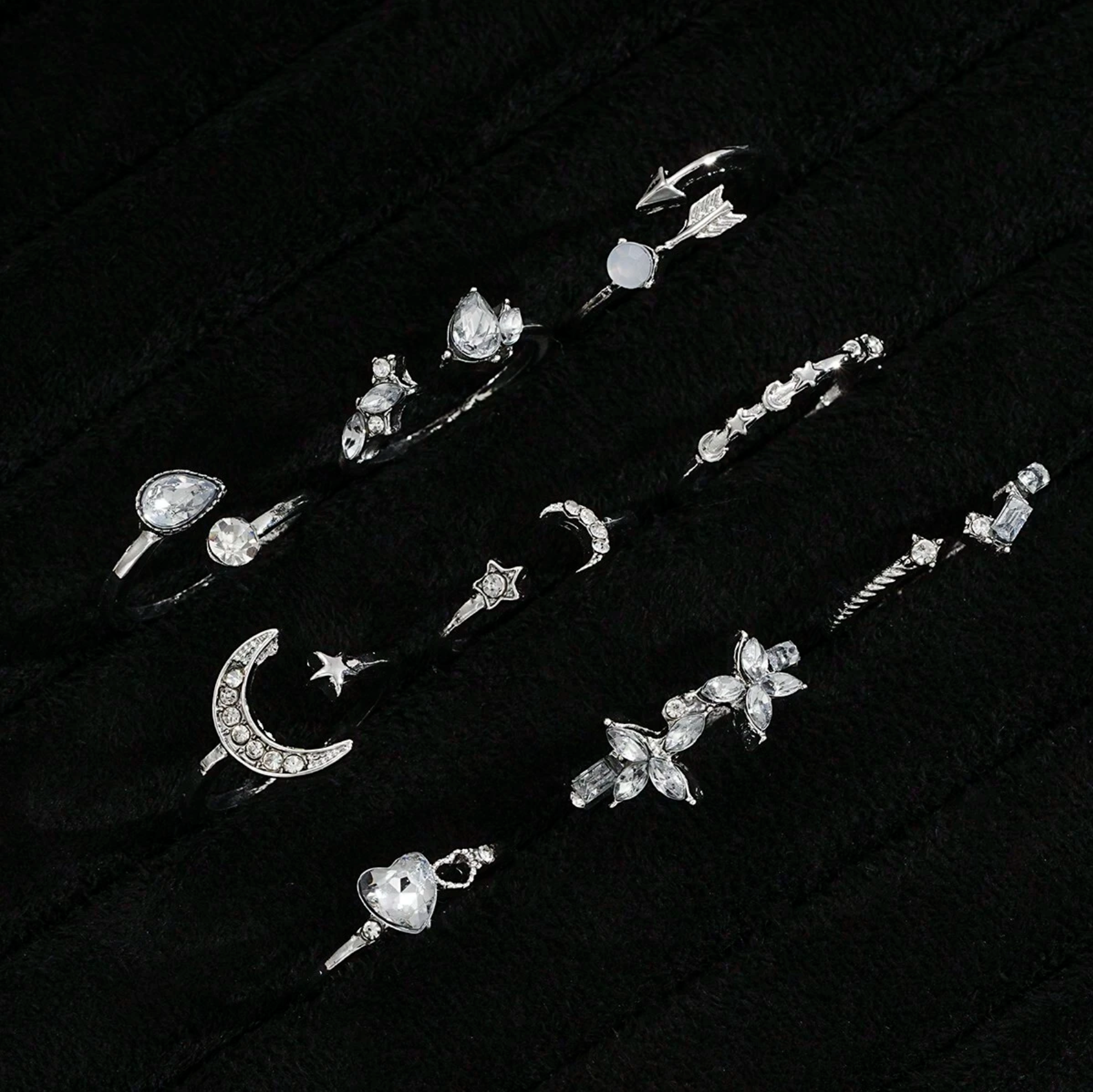 9 Pcs Mystic Ring Set Elitaire