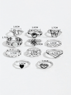 11 Pcs Ring Set Elitaire
