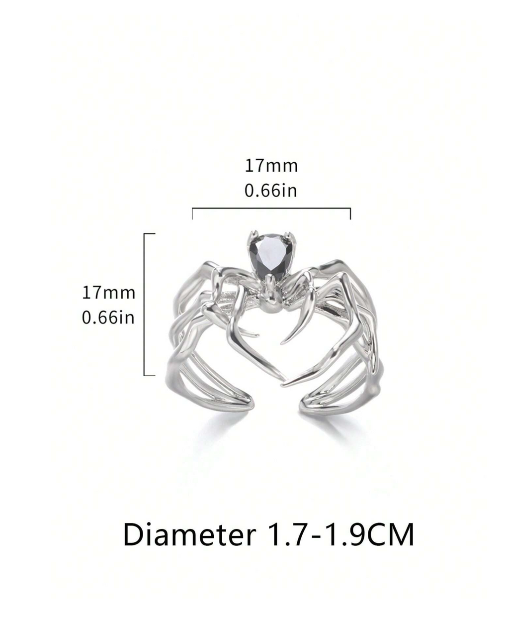 Gothic Spider Ring Elitaire