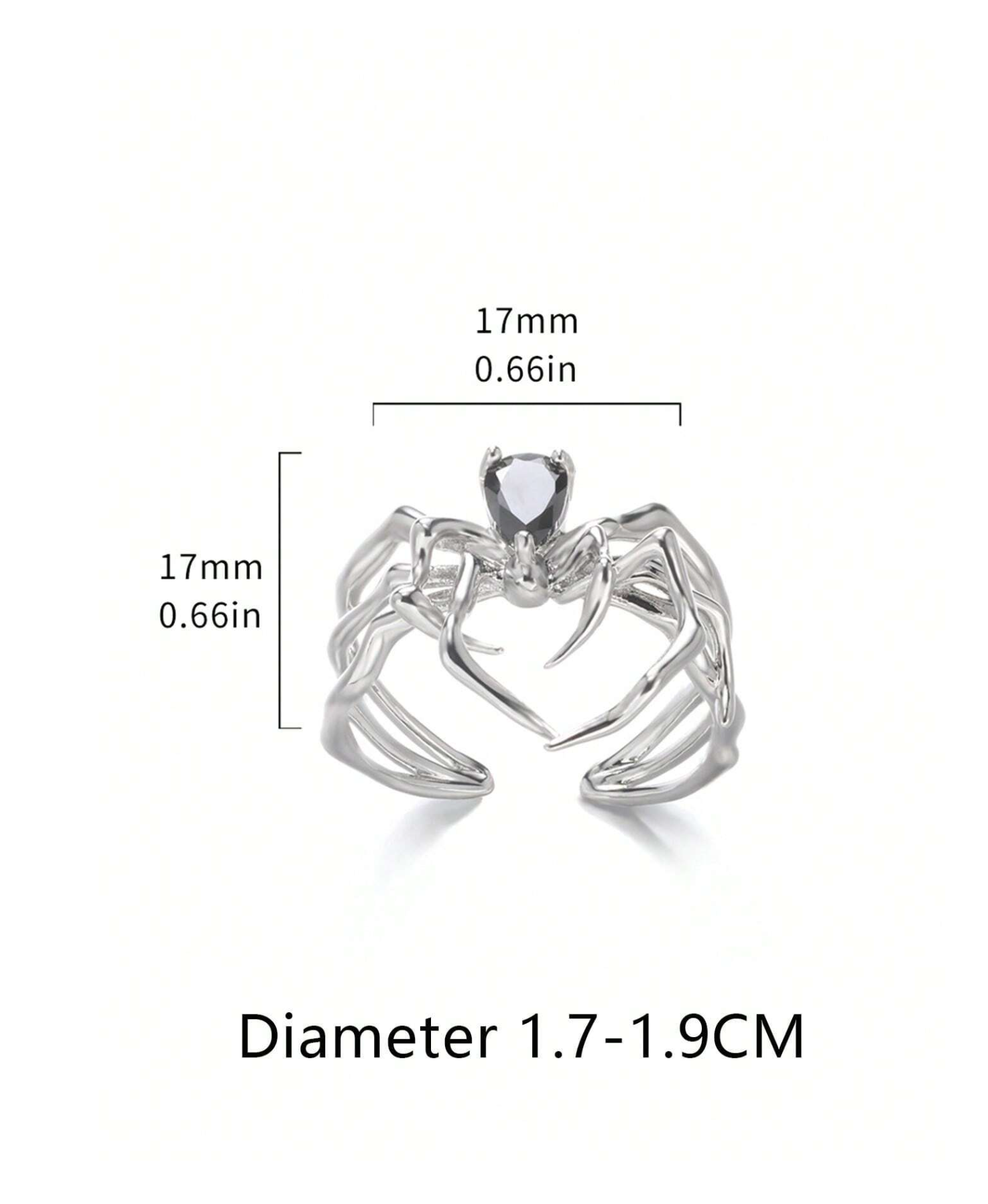 Gothic Spider Ring Elitaire