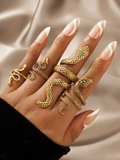 4 Pcs Medusa Ring Set Elitaire